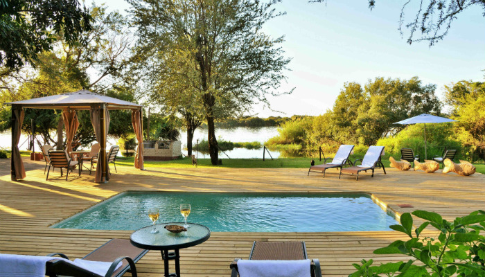 Public area overlooking the Chobe River