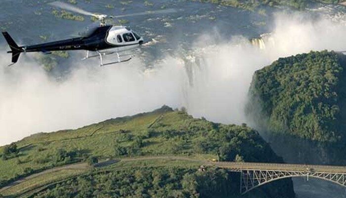 Helicopter Flight over Victoria Falls